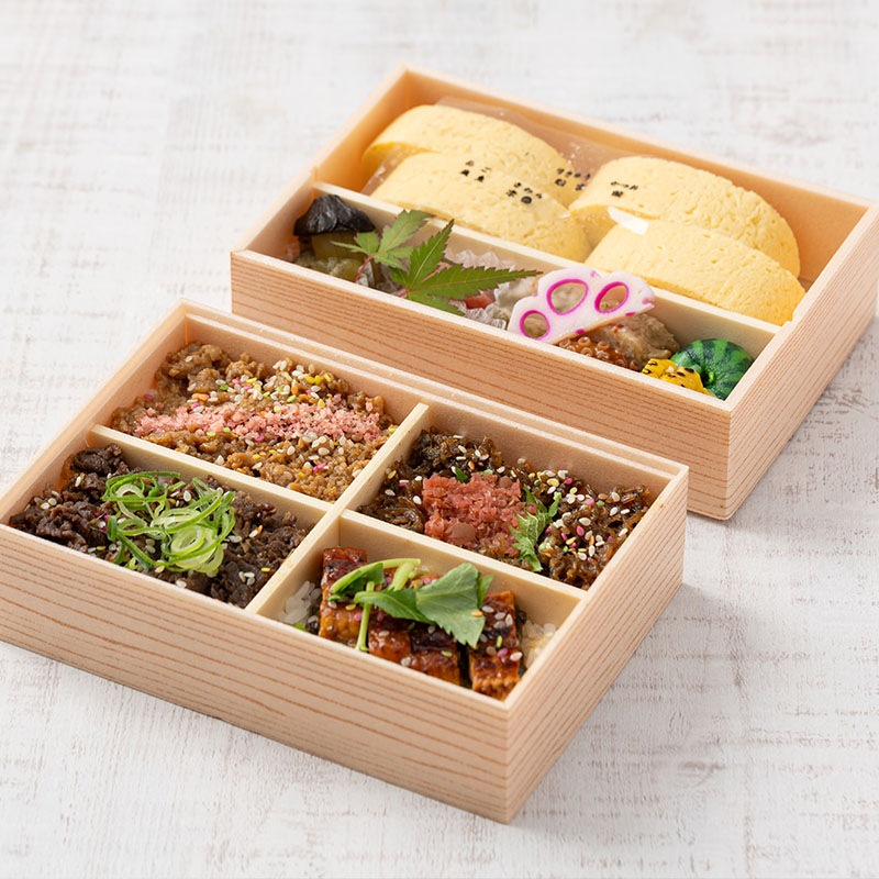 京都離宮の四種味めぐり二段弁当